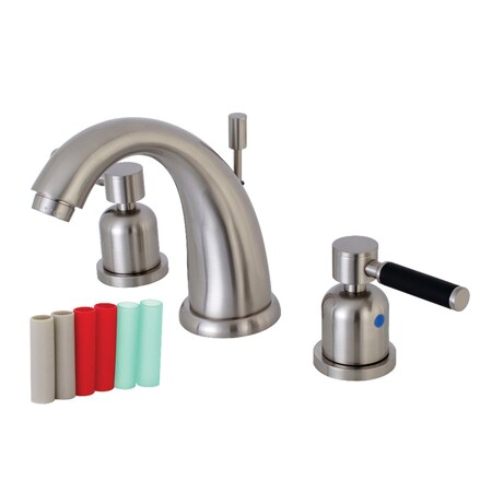 Kingston Brass KB8988DKL 8" Widespread Bathroom Faucet, Brushed Nickel KB8988DKL